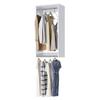 Double Hanging Closet Organizer - Modular System For Corner Closets - White, 36 Inch Wide view 1