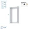 Double Hanging Closet Organizer - Modular System For Corner Closets - White, 36 Inch Wide view 4