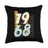 1968 Birthday Gift, 60s 1960s Sixties Hippy Retro Style Fun Throw Pillow view 1