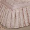 Touch of Class Romantic Princess Blush Oversized Jacquard Woven Scrollwork Bedspread Grande Cal King - Embroidered Luxury Regal Bedding - 24 Inch Drop - Polyester Satin view 3