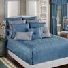Touch of Class Oxford Classics Quilted Bedding and Accessories Available in 5 Colors to Mix and Match Blue Shadow Mini Coverlet Set Queen view 1