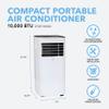 PerfectAire 2PORT10000A 10,000 BTU/7,000 SACC Compact Portable Air Conditioner with Full-Function Remote for Small to Medium Rooms, White, 115V - CEC view 3