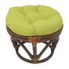 18 Inch Lime Green Round Footstool Papasan Chair Cushion - Indoor Durable Traditional Style Microsuede Bohemian Frame with Padded Cushion Soft Tufted Thick Pad Blazing Needles Rattan Standard Ottoman view 1