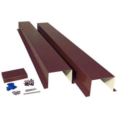 EAGLE 1 Metal Line Set Cover Kit for Mini Split and Central Air Conditioner & Heat Pump (Multiple Sizes and Colors) (4x4, Burgundy)