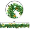 CCINEE 33FT St.Patrick's Day Tinsel Garland,Shamrock Clover Green Gold Metallic Garland for Irish Party Home Decoration view 3