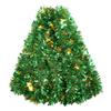 CCINEE 33FT St.Patrick's Day Tinsel Garland,Shamrock Clover Green Gold Metallic Garland for Irish Party Home Decoration view 4