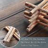 50-Pairs Wooden Chopsticks, Dishwasher Safe Chopstick,ReusableNatural Healthy, Chinese Classic Style for Kitchen, Dining Room, Gourmet, Noodles (9.8 Inch) view 3