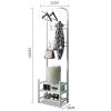 XINGLL Coat Rack Stand Clothes Rack Stand, ModernShoe Rack, Strong Load Bearing, Bedroom Foyer Entryway Hallway Change Shoe Bench, Can Hang Hats Clothes Scarf view 2
