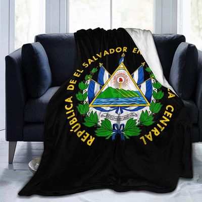 50"x40"-El Salvador Flag Throw Blanket Soft Cozy Warm Bed Blanket Microfiber Luxury Winter Blanket for Sofa Bedroom