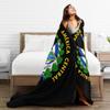 50"x40"-El Salvador Flag Throw Blanket Soft Cozy Warm Bed Blanket Microfiber Luxury Winter Blanket for Sofa Bedroom view 3