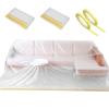 2 Pack 146" Extra Large L-Shape Plastic Couch Cover for Sectional Sofa, Waterproof Furniture Covers for Moving & Storage, Clear Sofa Protector Bag with 2 Rolls Painter Tape for Painting Renovation view 1