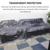 2 Pack 146" Extra Large L-Shape Plastic Couch Cover for Sectional Sofa, Waterproof Furniture Covers for Moving & Storage, Clear Sofa Protector Bag with 2 Rolls Painter Tape for Painting Renovation view 4