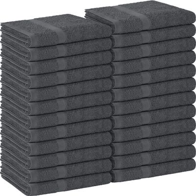 Utopia Towels, Salon Towel, Pack of 24, Not Bleach Proof, 16 by 27 Inches, Highly Absorbent Cotton Towels for Hand, Gym, Beauty, Spa, and Home Hair Care, Grey