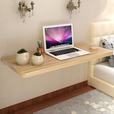 WANGPP Wall-Mounted Drop-Leaf Table, Solid Wood Folding Table Computer Desk(Size Optional)