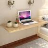 WANGPP Wall-Mounted Drop-Leaf Table, Solid Wood Folding Table Computer Desk(Size Optional) view 1