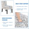 Accent Chair Dining Chairs Armless Chair for Living Room Armless Chair Modern Accent Chair Elegant Design Modern Fabric Living Room Chairs Set of 2 with Solid Wood Legs Home Furniture,White view 4