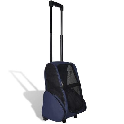 FAMIROSA Foldable Multipurpose Pet Trolley Blue