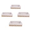 Cabilock Rustic Wicker Storage 4-pack Black Organizing for Desk Simulated Rattan Craftsmanship view 2