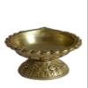 Bharat Haat Brass Diya with Round Base Divi Oil Lamp Medium Diya Designing Base Deepak Idol Bird Home Statue Showpieces Handicraft Art (3.8 x 4 x 2.5 inch, Yellow) view 4