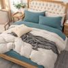 PURE ERA Jersey Knit 4pc Bed Sheet Set 100% T-Shirt Cotton Super Soft Comfy Breathable Fits Mattress Up to 20" Extra Deep Pocket (Solid Cerulean Blue, Queen) view 4