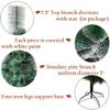 LONABR 8ft Green Spruce Hinged Artificial Full Christmas Tree Premium Xmas Tree with 460 PVC Branch Tips and Foldable Base for Festive Holiday Dcor,Easy Assembly view 3