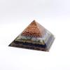 Energy Generator Angelite Stone and Black Tourmaline Stone with Copper Ball and Coppper Dust Orgone Pyramid | EMF Pyramid view 4