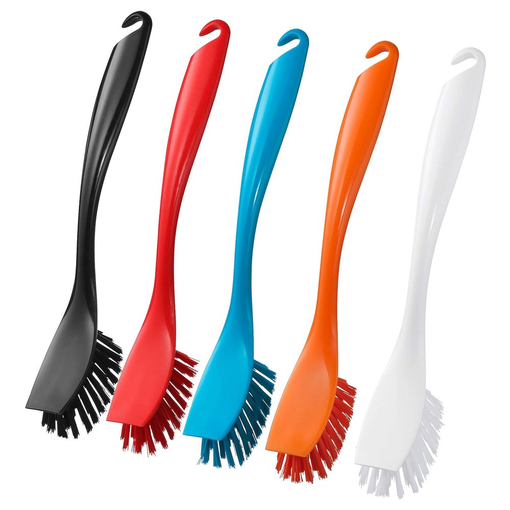 Ikea Easily Handable | Dish-Washing Brush | Cleaning Brush | with Handle | Household Cleaning Brush | (Blue, 2)