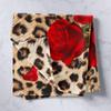 Leopard Tapestry Red Rose Wall Hangings for Adult Women Girls Wild Animal Safari Cheetah Spot Decor Tapestries Brown Leopard Pattern Bed Tapestry Wall for Living Room Bedroom Home Decor,59"x82" view 2