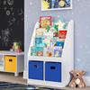 RiverRidge Kids Bookshelf & Toy Storage Organizer with 4 Book Racks, 2 Cubbies - Versatile Toy Organizer for Bedroom or Playroom Book Nook Toy Tidy view 2
