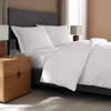 H by Frette Percale Simple Sheet Set (Queen) - Luxury All-White Bedding Sheet Set/Includes Pillowcases and a Fitted Sheet view 3