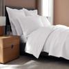H by Frette Percale Sham Set of 2 (Standard) - Luxury All-White Shams/Cool and Crisp, Recommended for Anyone Who Gets Hot at Night / 100% Long-Staple Cotton view 2