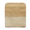 REDEARTH  Cube Pouf Ottoman - Braided Pouffe Accent Sitting Square Footrest for Living Room, Bedroom, Nursery, kidsroom, Patio, Gym; 100% Jute (14.5"x14.5"x16"; Natural Ivory) view 4