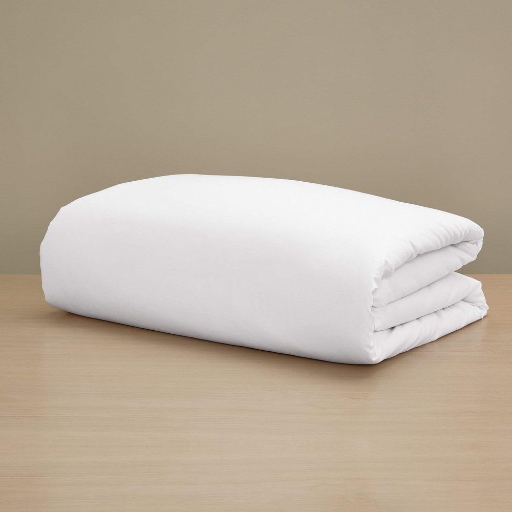 H by Frette Sateen Duvet Cover - Luxury All-White Duvet Cover/Soft, Silky and Lustrous / 100% Long-Staple Cotton (Queen)