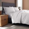 H by Frette Sateen Duvet Cover - Luxury All-White Duvet Cover/Soft, Silky and Lustrous / 100% Long-Staple Cotton (Queen) view 2