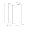 Mama Store Athena Reversible Single Wall Unit with push and pull opening system, Laminate, Natural Oak L. 30 X D. 22 X H. 71 Cm view 4