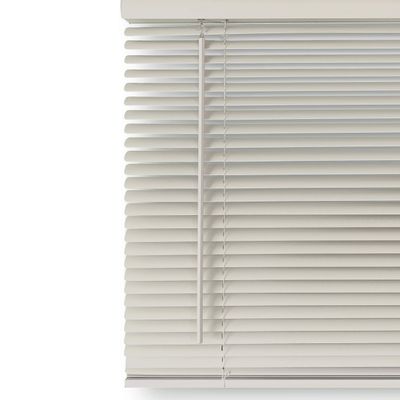 Mood Mini Blinds | 69 inch Blinds for Windows | 1" Cordless Vinyl Window Treatment | Alabaster White | 69 x 64