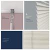 Mood Mini Blinds | 69 inch Blinds for Windows | 1" Cordless Vinyl Window Treatment | Alabaster White | 69 x 64 view 4