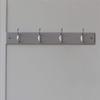 Home Basics Wall-Mounted Hanging Rack with 4 Double Hooks, (Grey) 17.75" L x 2.75" W | 20 lb. Capacity for Entryways, Bedrooms, Closets, and More view 2