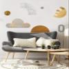 Minimalist Mid-Century Art Shapes Vinyl Peel and Stick Wall Stickers view 4
