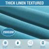 H.VERSAILTEX Linen Textured Table Cloths 54 x 54 Inch Premium Solid Tablecloth Spill-Proof Waterproof Table Cover for Dining Buffet Feature Extra Soft and Thick Fabric Wrinkle Free, Teal view 2
