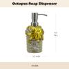 6-inch Octopus Resin Soap Dispenser - Loyal Gold Beach Bathroom Organizer with Mother & Baby Design view 2