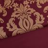 7pc Royal Jacquard Gold/Maroon Red Comforter Sets Cal King | Elegant Damask Floral Pattern Rich Bold Look Luxury Bedding, Vibrant Two-Tone Color Hues Sophisticated Soft Plush Fluffy Comforter Bedskirt view 3