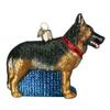 Old-World Christmas Glass Blown Ornament with S-Hook and Gift Box, Variety Animal Collection (German Shepherd, 12212) view 1