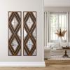 AFD Home Contemporary Aspen Double Diamond Multi Tone 72 Inch Mounted Mirror view 2