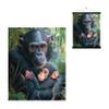 3D LiveLife Lenticular Wall Art Prints - Cute Cuddles from Deluxebase. Unframed 3D Chimpanzee Poster. Perfect wall decor. Original artwork licensed from renowned artist, David Penfound view 1