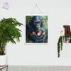 3D LiveLife Lenticular Wall Art Prints - Cute Cuddles from Deluxebase. Unframed 3D Chimpanzee Poster. Perfect wall decor. Original artwork licensed from renowned artist, David Penfound view 2