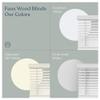 Mood Faux Wood Blinds | 29 inch Blinds for Windows | 2" Cordless Blackout Window Treatment | Comfort White | 29 x 72 view 4