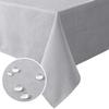 H.VERSAILTEX Linen Textured Table Cloths 54 x 54 Inch Premium Solid Tablecloth Spill-Proof Waterproof Table Cover for Dining Buffet Feature Extra Soft and Thick Fabric Wrinkle Free, Grey view 1