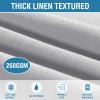 H.VERSAILTEX Linen Textured Table Cloths 54 x 54 Inch Premium Solid Tablecloth Spill-Proof Waterproof Table Cover for Dining Buffet Feature Extra Soft and Thick Fabric Wrinkle Free, Grey view 2