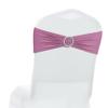 MDS Pack of 25 Spandex Chair Sashes Bow Premium Stretch Chair Cover Band with Buckle Slider Universal fits Elastic Stretch Chair Ties for Wedding Party Banquet Events Decoration - Dusty Pink view 1